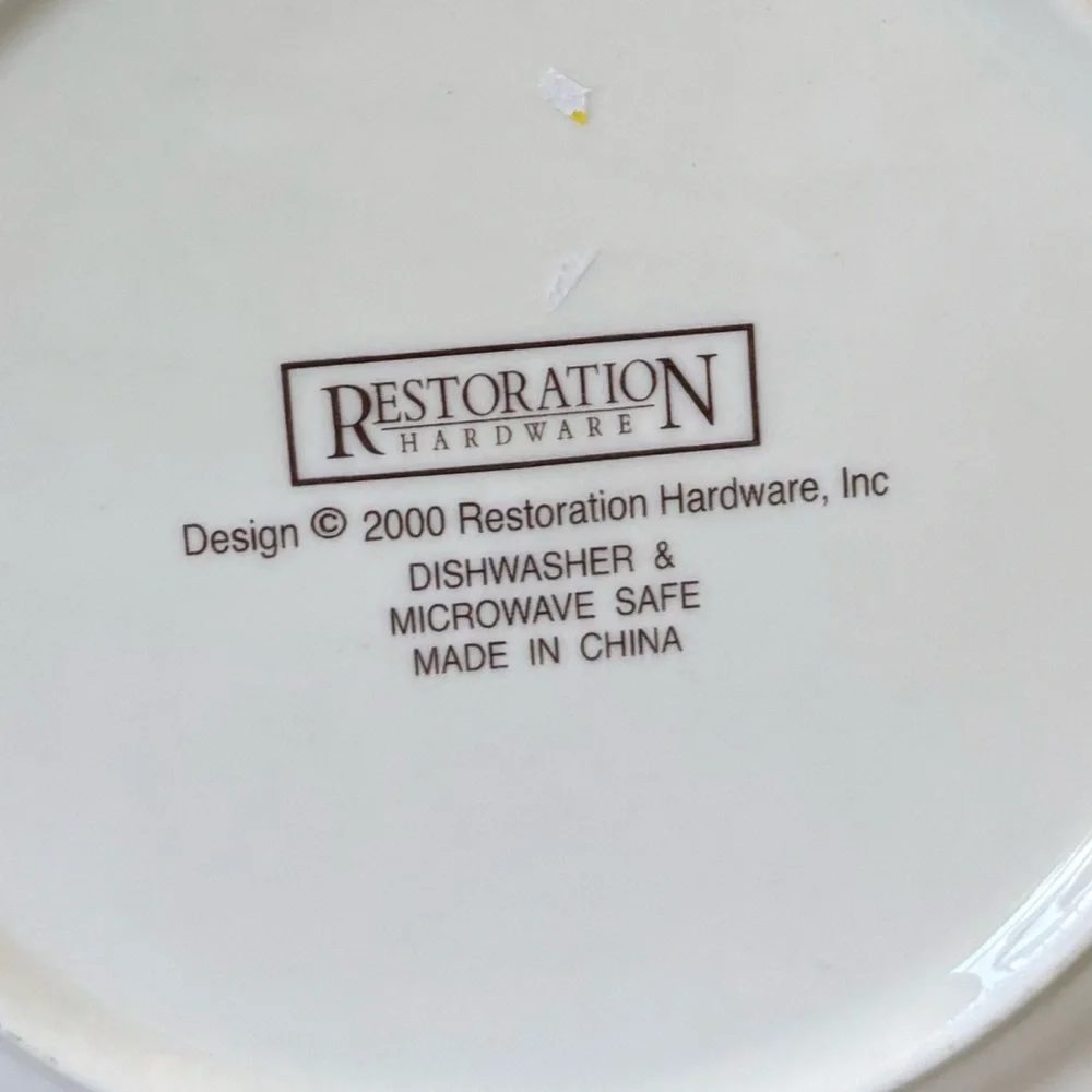 Vintage Restoration Hardware Classic Cheese Brie Salad Plate Size 7 1/2”